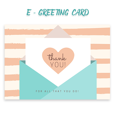 "Thank you E - Greeting Card - Click here to View more details about this Product